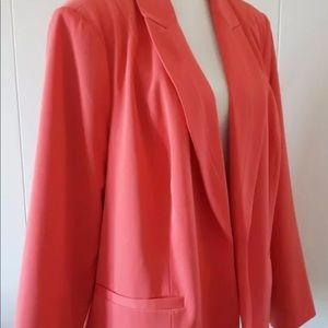 Worthington 3x bright coral / orange blazer with lining.